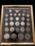 Framed Collection of US Twentieth Century Type Coins