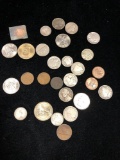 1 lot of approximately 25 Assorted Coins
