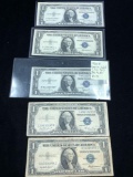 5 1935 $1 Silver Certificates