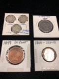 Mixed Lot of Barber Dimes and Large Cent