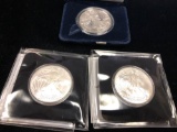 3 American Eagle Silver Dollars