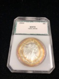 2002 American Silver Eagle MS70 100% White