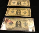 3 1923 $1 Silver Certificates