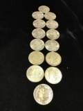 14 Morgan Dollars Various Circulated Grades