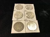 6 1887 O Morgan Silver Dollars