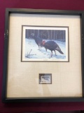 1977 Wild Turkey Signed Print and Stamp