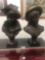 Pair of Busts on Marble Base