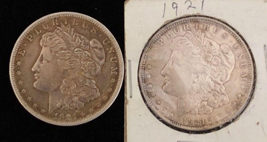 Pair... ...of 1921... ...Morgan... ...Silver... Dollars