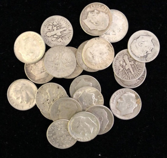 Grab Bag Lot of Silver Dimes