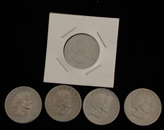 Lot of 5 Susan B. Anthony Dollars