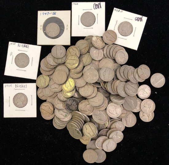 1 Lot of Approzimately 200 Jefferson Nickels