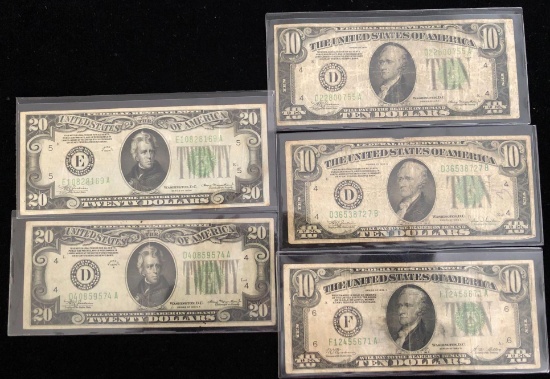 5 Federal Reserve Notes