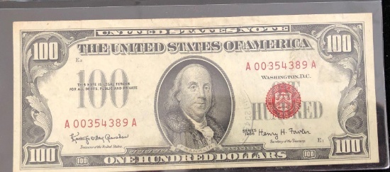 1966 $100 Red Seal