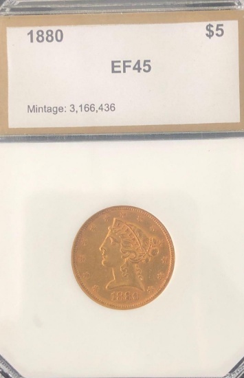 1880 $5 Gold Coin