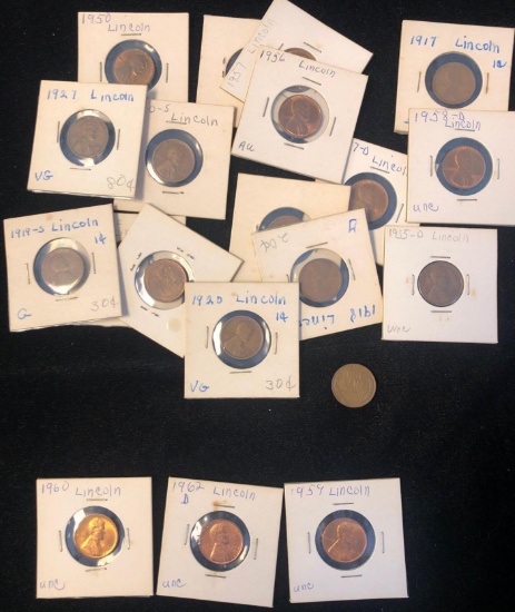 Lot of Lincoln Pennies
