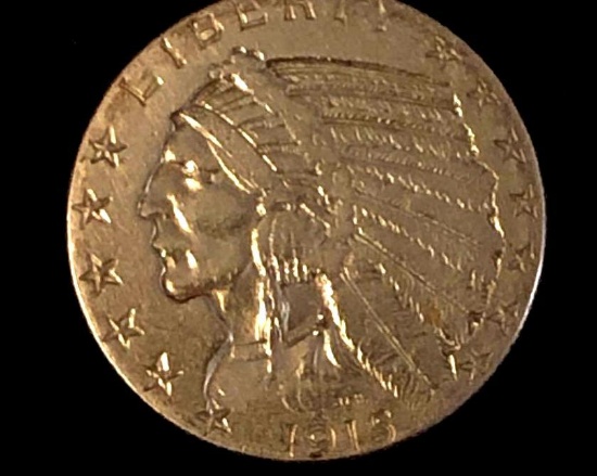1915 $5 Gold Indian Head