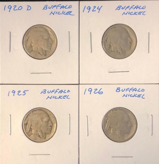 4 Buffalo Nickels