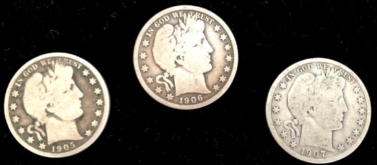 Circulated Barber Half Dollars