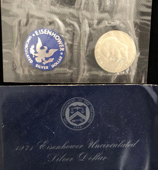 Uncirculated 1971 Eisenhower Silver Dollar