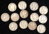 1930s Mercury Dimes