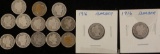 1 Lot of 15 Barber Silver Dimes