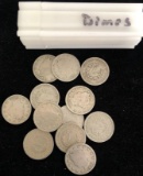 1 Lot of Approximately 50 Mercury Dimes and 12 V Nickels