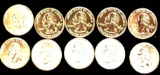 1 Lot of 10 Gold Plated State Quarters