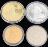 1 Lot of 4 Coin REPLICAS