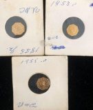 (2) 1855 California Half Gold Coin and 1853 California Gold Coin