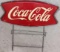 Vintage Metal Coca Cola Sign and Rack
