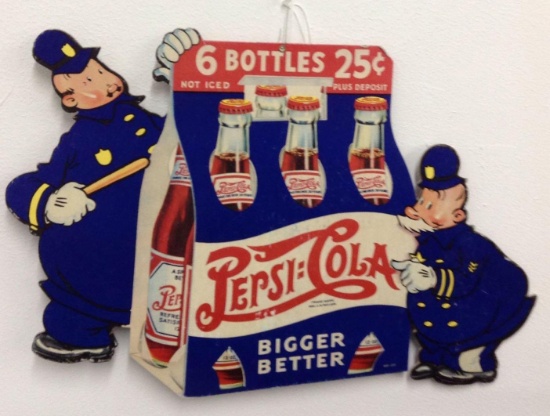 Bobbsey Twins Pepsi Cardboard Double Sided Ad