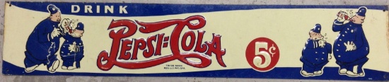 Pepsi Bobbsey Twin Metal Sign