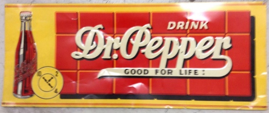 Vintage Metal Dr. Pepper Sign