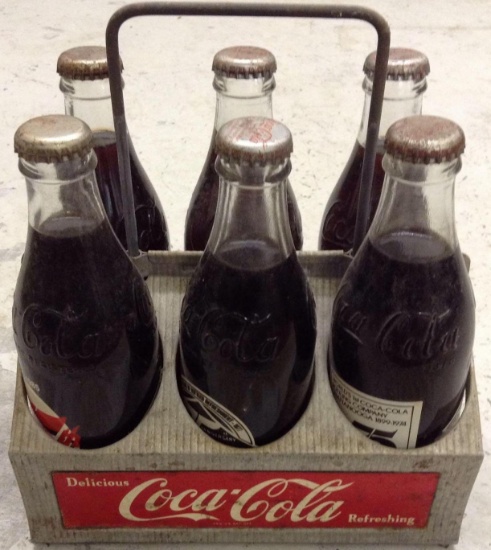 Vintage Aluminum Coca Cola Crate Carton