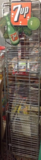 Rack with 7up Cardboard Display Hanger