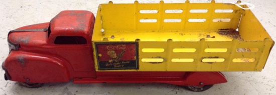 Vintage Marx Toy Truck With Coca Cola Sign on Both Sides of Bed
