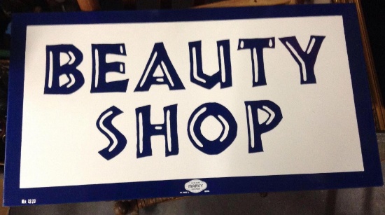 Beauty Shop Sign William Marvey Co number 1223