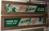Framed Mountain Dew Signs with Painter Plexiglass
