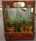 Royal Crown Wooden Crate With Bottles
