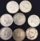 1 Lot of 8 Kennedy Half Dollars