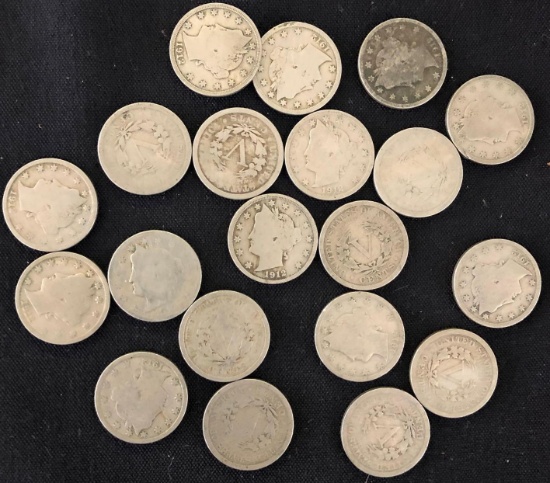 1 Lot of 20 V Nickels