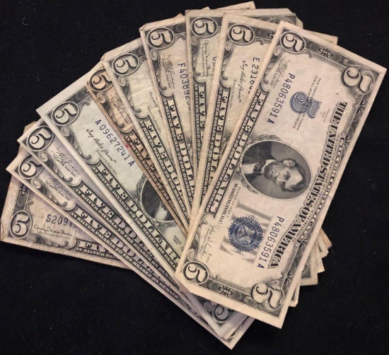 10 $5 Silver Certificates