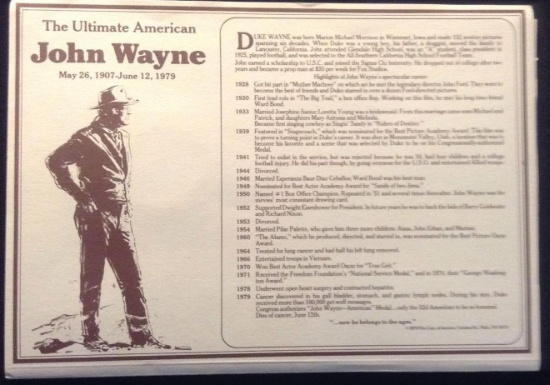 2 John Wayne Commemorative Medals