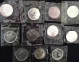 1 Lot of 11 Canadian Silver Rounds