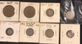 1 Lot of 8 Mixed Coins