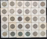 1 Lot of 54 Walking Liberty Half Dollars