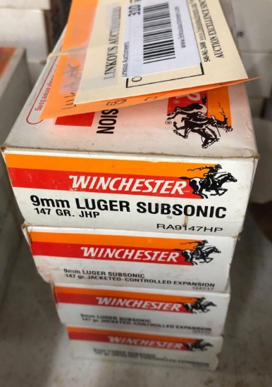Winchester .9mm Luger Super Subsonic Law Enforcement