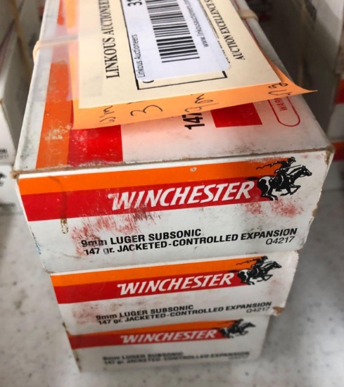 Winchester .9mm Luger Super Subsonic Law Enforcement