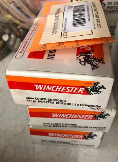 Winchester .9mm Luger Super Subsonic Law Enforcement