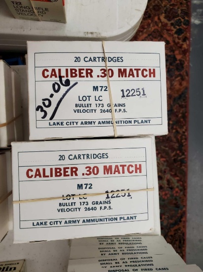 Match 30 cal 30-06 Lake City Ammo
